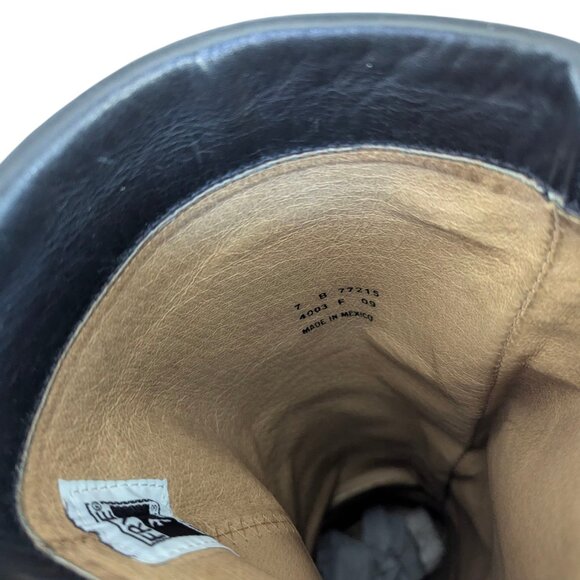 FRYE Women's Shirley Cuffed Black leather zip up Boots - Size 7 B - Picture 11 of 14